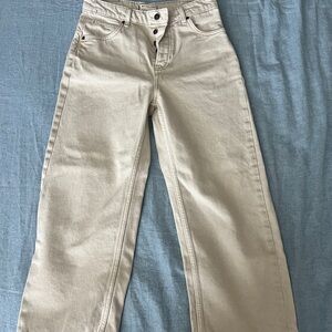 We The Free Cream Ankle & Cropped Jeans